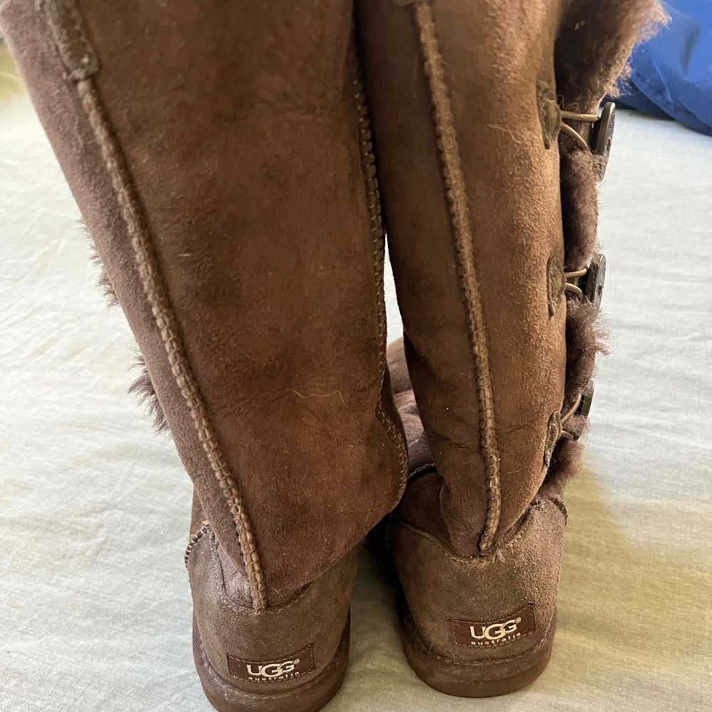 Brown Ugg buttoned boots